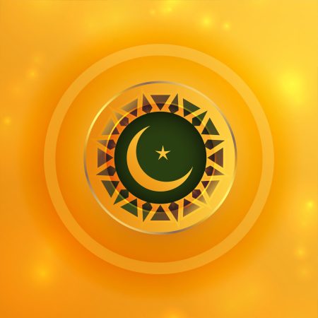 traditional islamic religious symbol background in arabic decoration vector